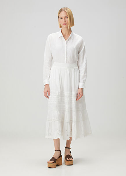 White Midi Skirt