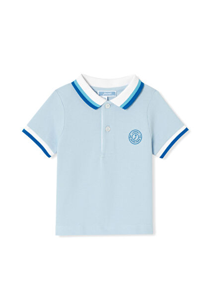 Light Blue Ribbed Baby Boy T-Shirt