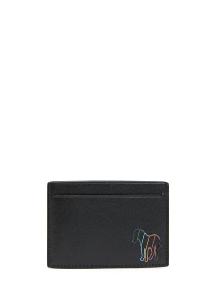 Black Mens Leather Card Holder
