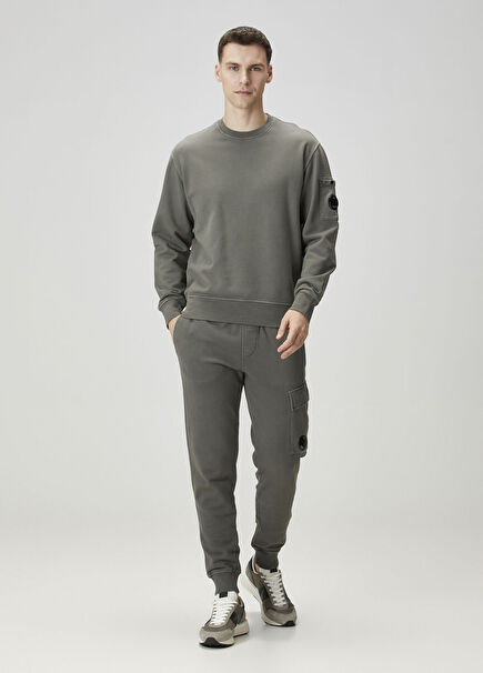 Koyu Gri Beli Kordonlu Jogger Eşofman Altı