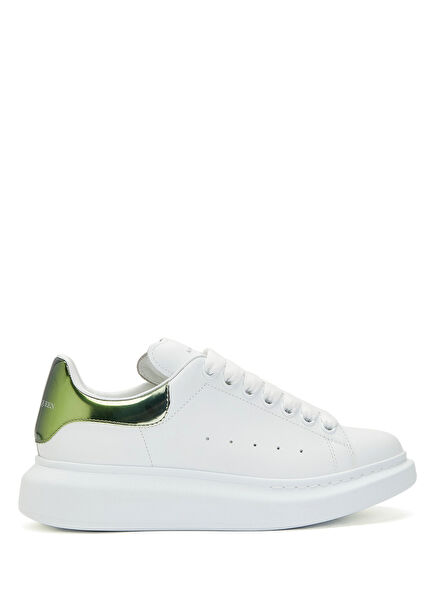 Oversized Beyaz Kadın Deri Sneaker