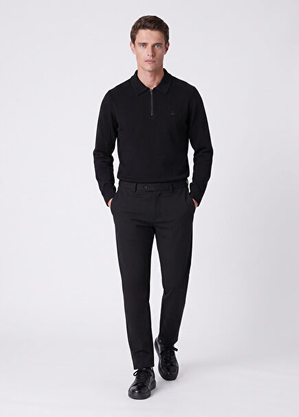 Regular Black Chino Pants