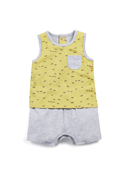 Ant Mock Layer Romper Unisex Baby Romper