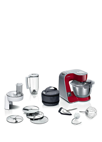 MUM5X720 Serie 4 Kırmızı Gümüş Mutfak Şefi 1000 W