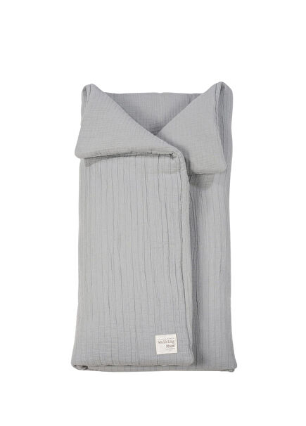 Cloud Light Grey Cotton Eco Candle Swaddle Baby Blanket