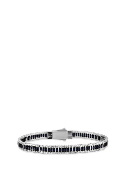Aster 925 Sterling Silver Rhodium Plated Men's Bracelet