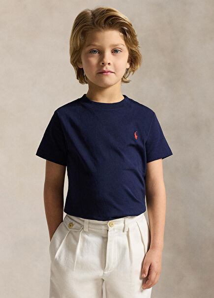 Navy Blue Unisex Kids T-Shirt