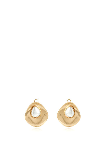 Pearl Detail Asymmetrical Women's Earrings