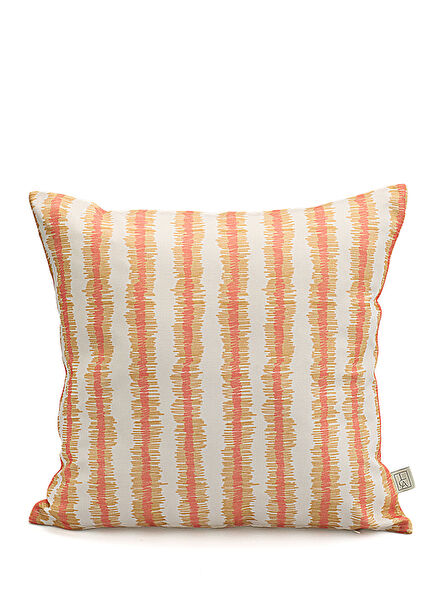 Hardal Mercan Çizgili Yastık