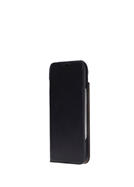 Sonat iPhone 17 Air Obsidian Black Deri Folio Telefon Kılıfı