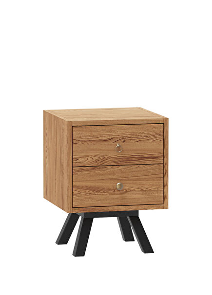 Keten Yağlı Meşe Sandık Komodin