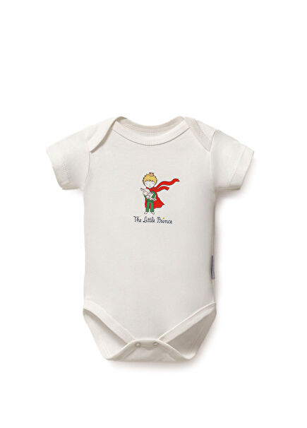 Little Prince Printed Cotton Short Sleeve Baby Boy Bodysuit