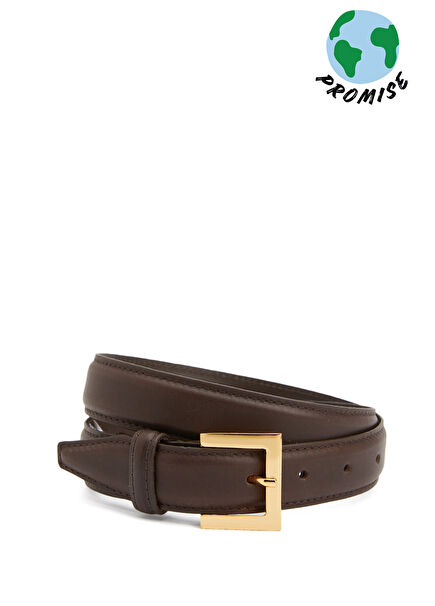 Koyu Kahverengi Kadın Deri Kemer