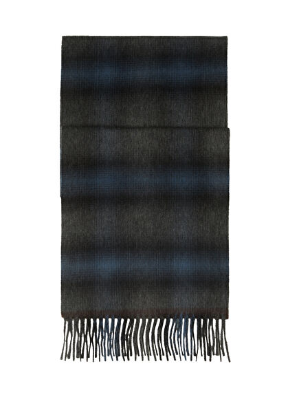 Arran Colorblocked Patterned Men's Cashmere Scarf