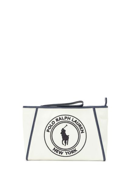 Polo Play Navy Blue Women's Canvas Hand Portfolio