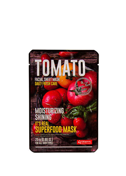 Tomato Facial Sheet Mask Radiant & Moisturizing Tomato Mask 25 gr