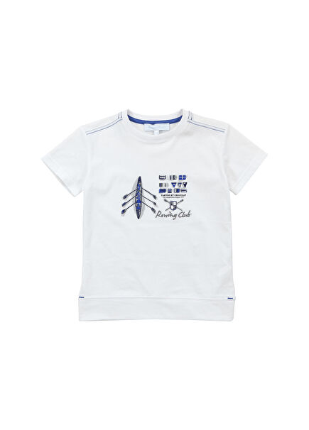 Bisiklet Yaka Kısa Kollu Erkek Çocuk T-Shirt