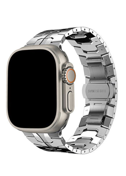 Apple Watch Uyumlu 44/45/46/49 mm Riot Loop Çelik Kordon