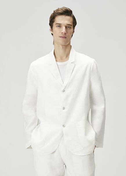 Jacob White Linen Jacket