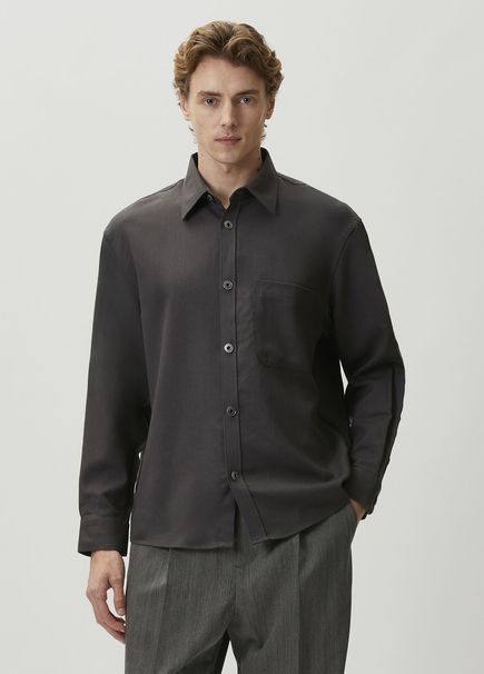 Dark Grey Wool Shirt