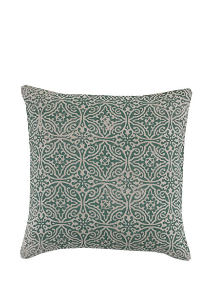 Hana Desenli Botanik Yeşil Yastık Kılıfı 45x45 cm