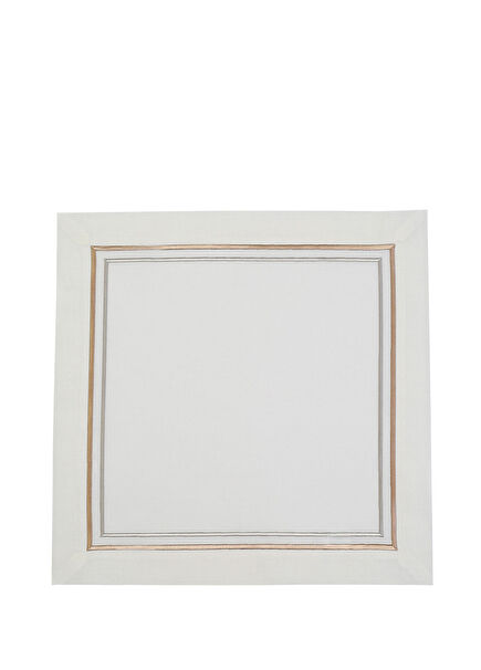 Elegance 2-Pack Double Row Gold Embroidery Detailed Napkin 40x40 cm