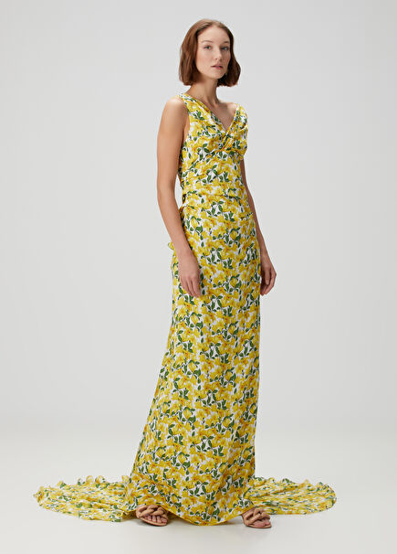 Yellow Floral Maxi Dress