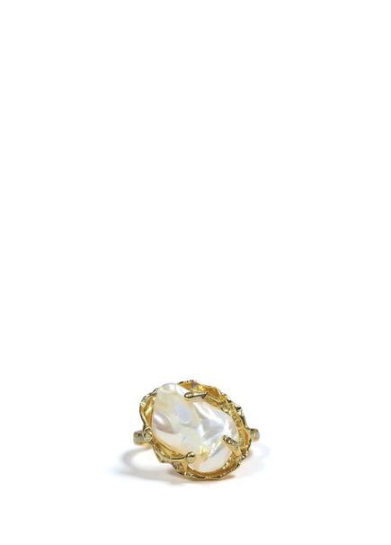 Galatea Baroque Pearl Gold 22 Ayar Altın Kaplama Kadın Yüzük