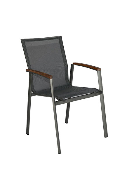 Karya Antrasit İroko Ahşap Bahçe Sandalyesi
