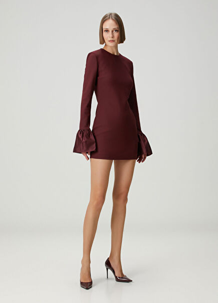 Burgundy Mini Cocktail Dress