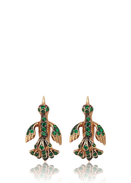 Green Anka Kadın Altın Küpe