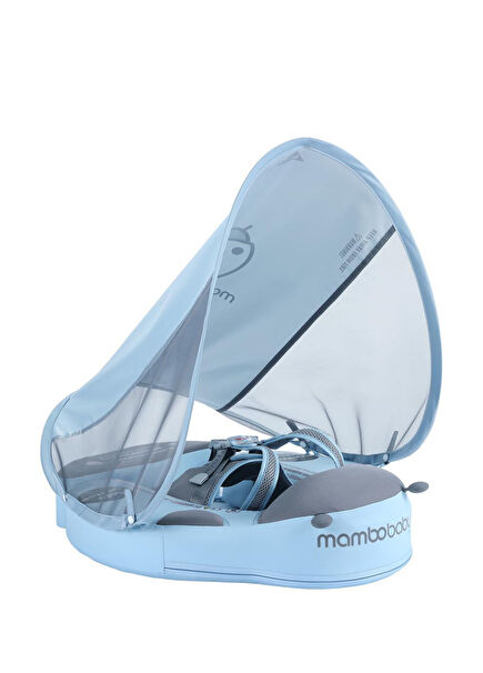 Blue Ladybug Safe Canopy and Foot Support Baby Swim Ring