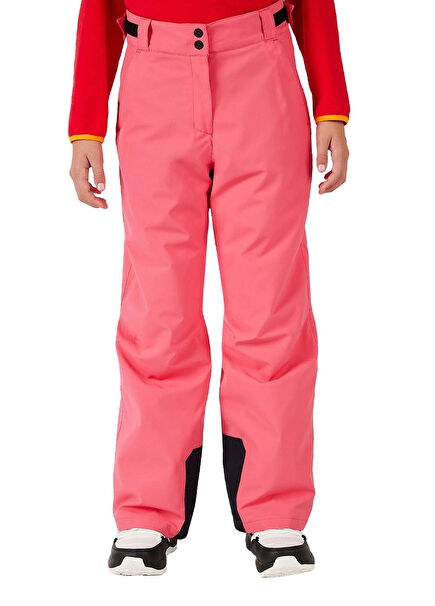 Insulated Ski Kırmızı Kız Çocuk Kayak Pantolonu