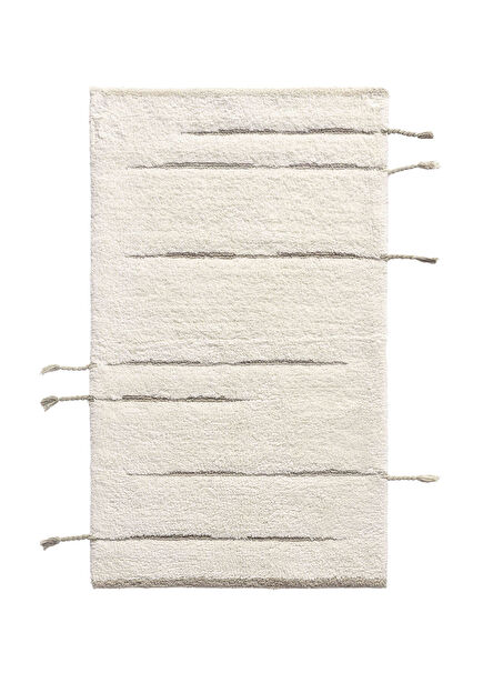 Earth Mint Detaylı Pamuklu Banyo Paspası 60 x 100 cm