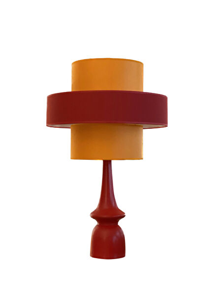 Maura Red Wooden Lampshade
