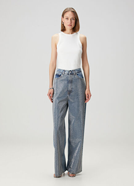 Mavi Hotfix Wide Leg Jean Pantolon