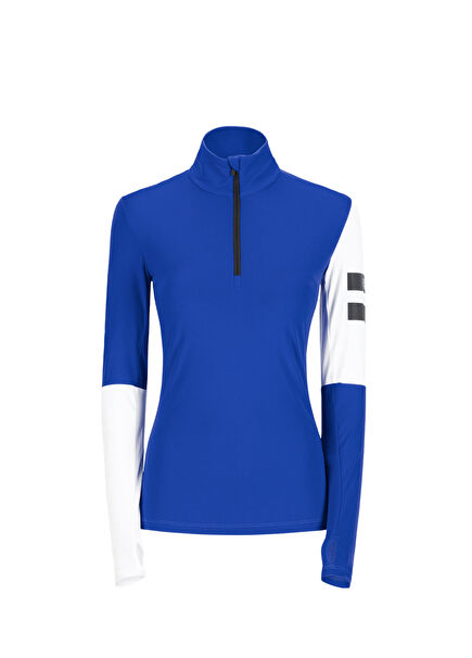 Onemore 681 -T-Neck With Half Zip Oltremare/White/Black