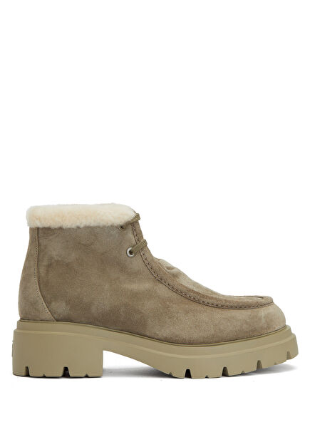 Hudson Shearling Vizon Kadın Süet Bot