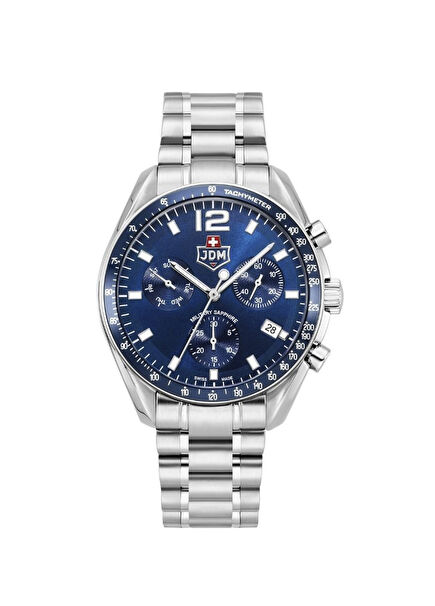 Sapphire JDM-WG021-02 Metalik Gri Çelik Erkek Kol Saati