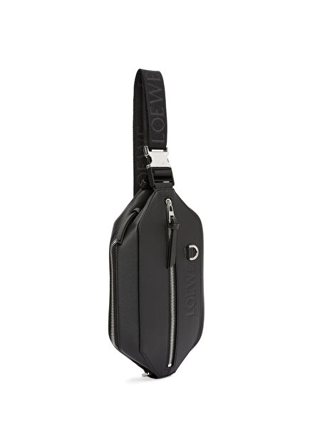 Siyah Erkek Deri Bel Çantası