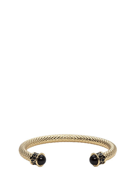 Salamander Black Gold Torque Bangle Bracelet
