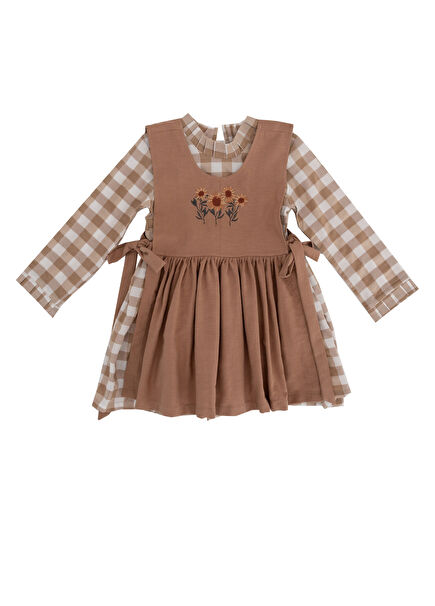 Rae Beige Cream Baby Girl Dress