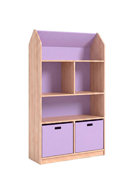 Toy House Lilac Wooden Children's Bookshelf