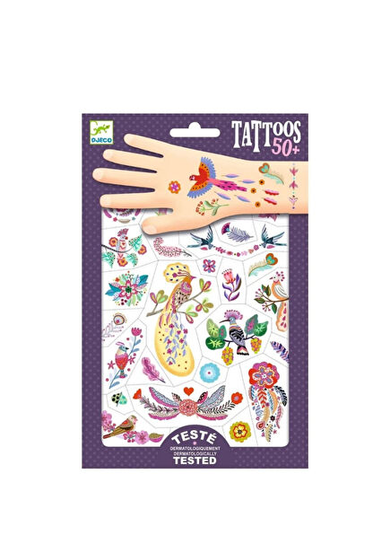 Bright Birds Unisex Kids Tattoo