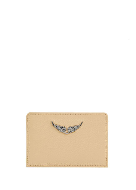 Bej Kadın Deri Kartlık