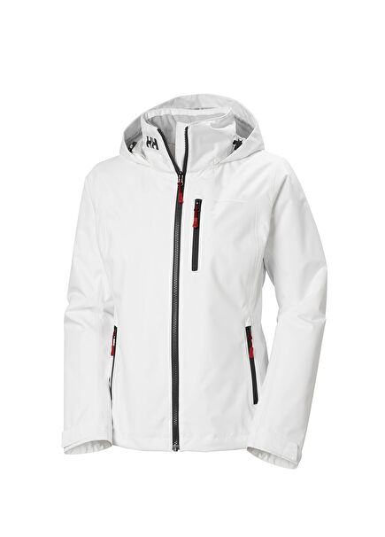W Crew 2.0 Hooded Midl Hooded Waterproof White Women's Coat