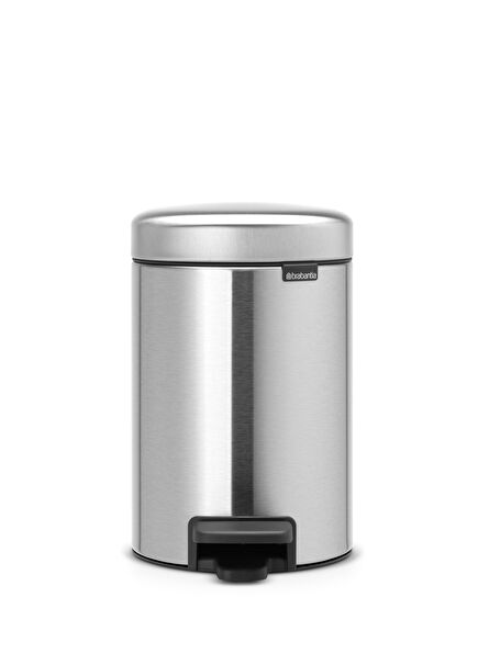 Newicon Gray Pedal Stainless Steel Trash Can 3 lt