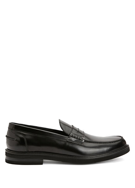 Men's Leather Loafer With Black Strap