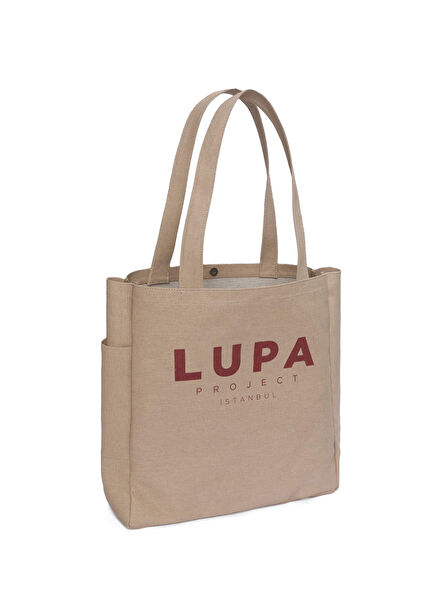 Bonnie Krem Rengi Kanvas Unisex Omuz Çantası