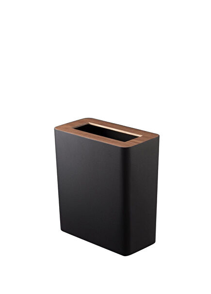 Rin Rectangular Black Trash Can